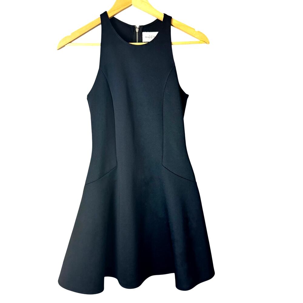 Abercrombie & Fitch Scuba Dress Womens Black Sleeveless A-line Mini Athleisure